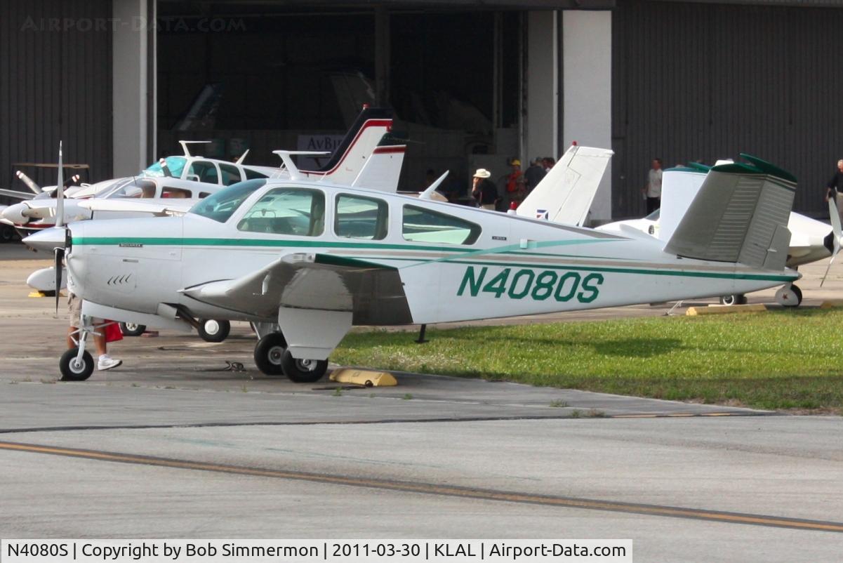 N4080S, 1975 Beech V35B Bonanza C/N D-9728, On the ramp at Lakeland, FL
