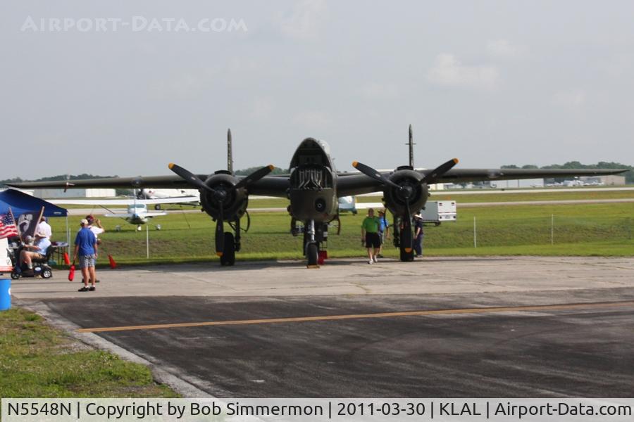 N5548N, 1943 North American B-25H Mitchell C/N 98-21107, On display at Sun N Fun 2011 - Lakeland, FL