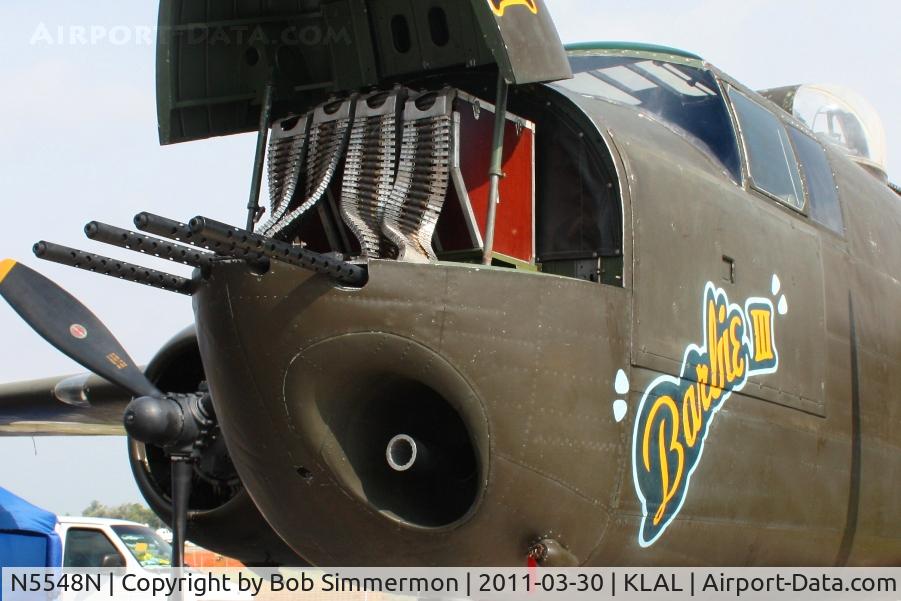 N5548N, 1943 North American B-25H Mitchell C/N 98-21107, On display at Sun N Fun 2011 - Lakeland, FL