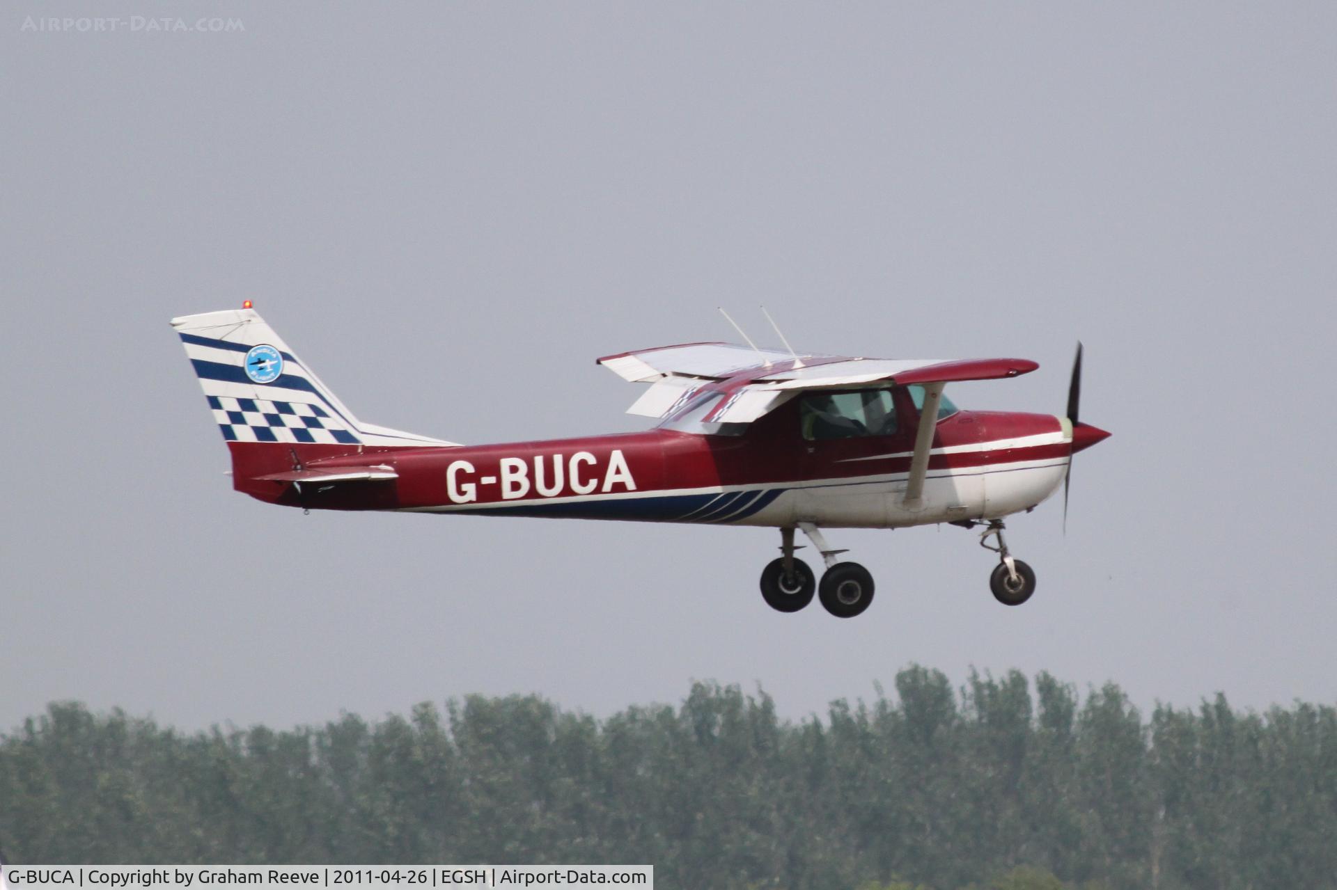 G-BUCA, 1970 Cessna A150K Aerobat C/N A15000220, About to touch down.