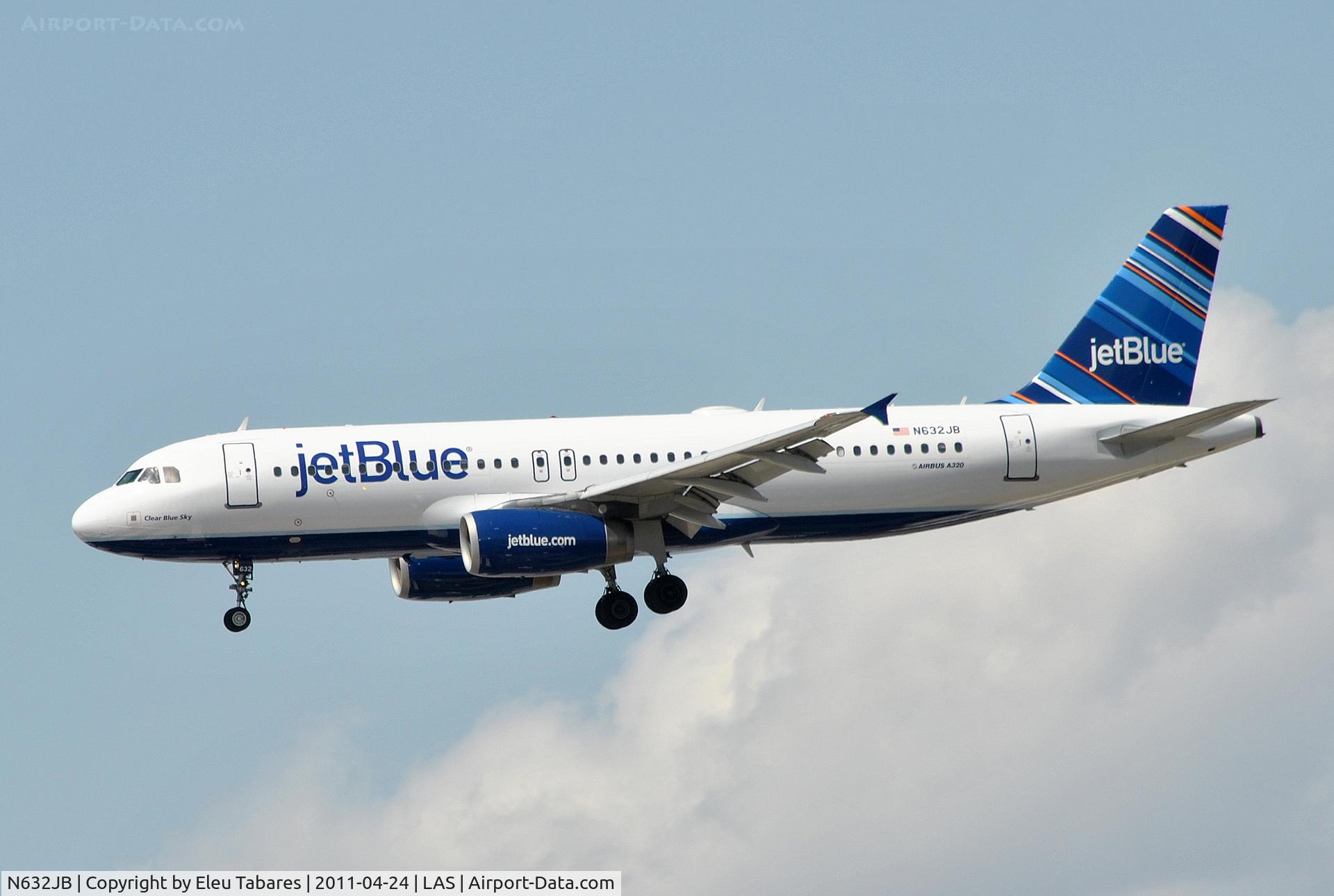 N632JB, 2006 Airbus A320-232 C/N 2647, Taken during final approach to McCarran International Airport in Las Vegas, Nevada.