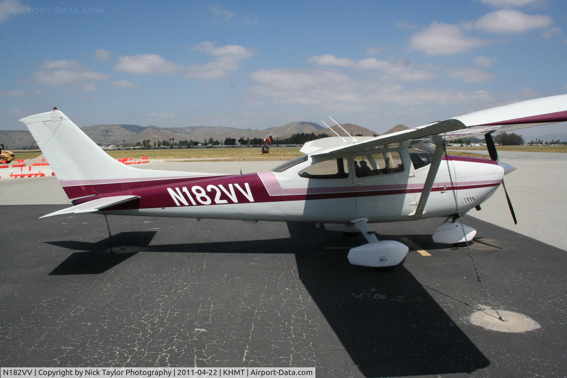 N182VV, 1976 Cessna 182P Skylane C/N 18264973, Sitting at Hemet