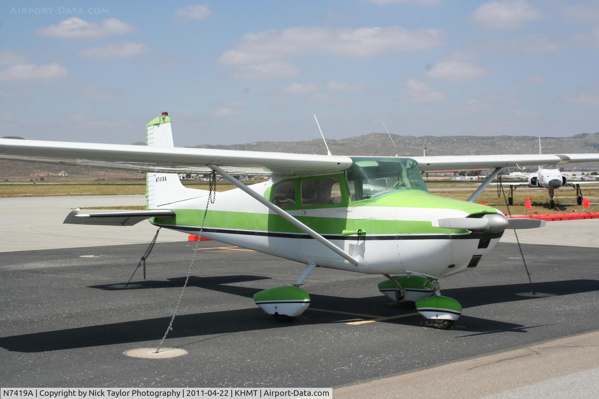 N7419A, 1957 Cessna 172 C/N 29519, Nice 172 parked at Hemet