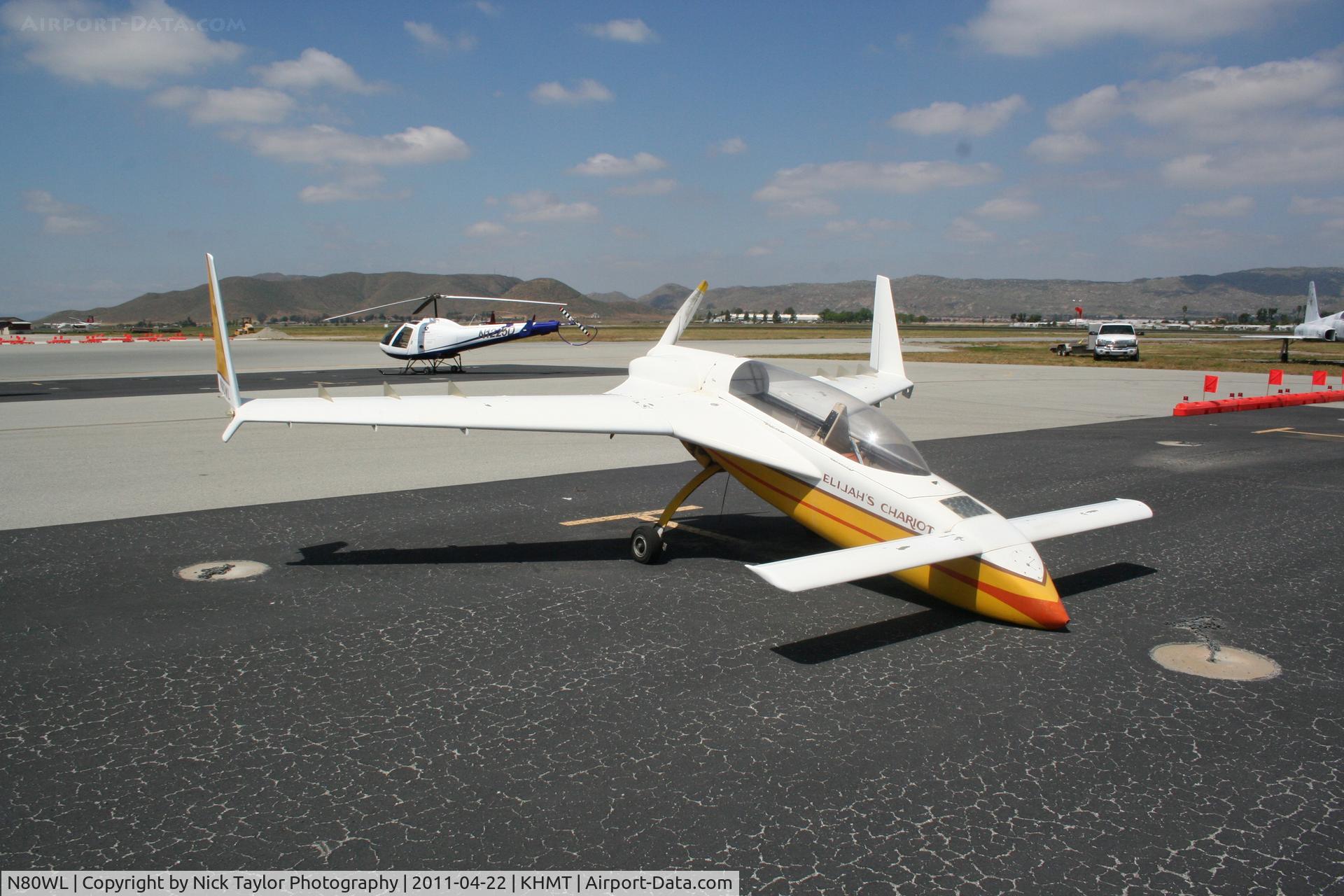 N80WL, 1981 Rutan VariEze C/N 1412, Parked at Hemet
