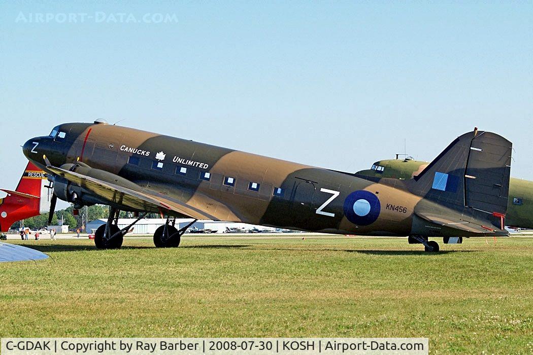 C-GDAK, 1939 Douglas DC-3-G202A C/N 2141, Douglas DC-3-201B [2141] Canadian Warplane Heritage Oshkosh~N 30/07/2008