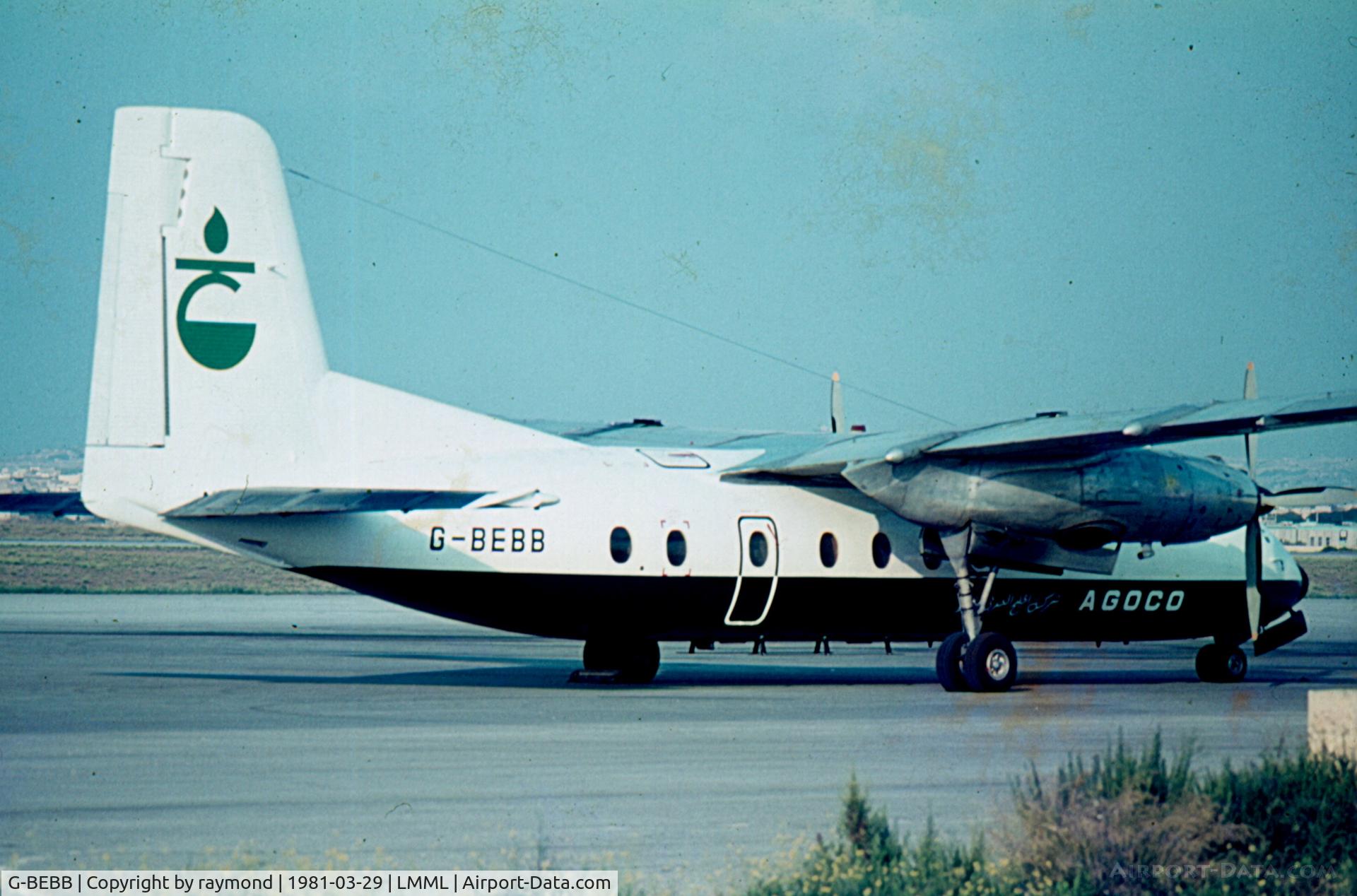 G-BEBB, 1965 Handley Page HPR-7 Herald 214 C/N 186, HP Herald G-BEBB Ogoco Oil Company