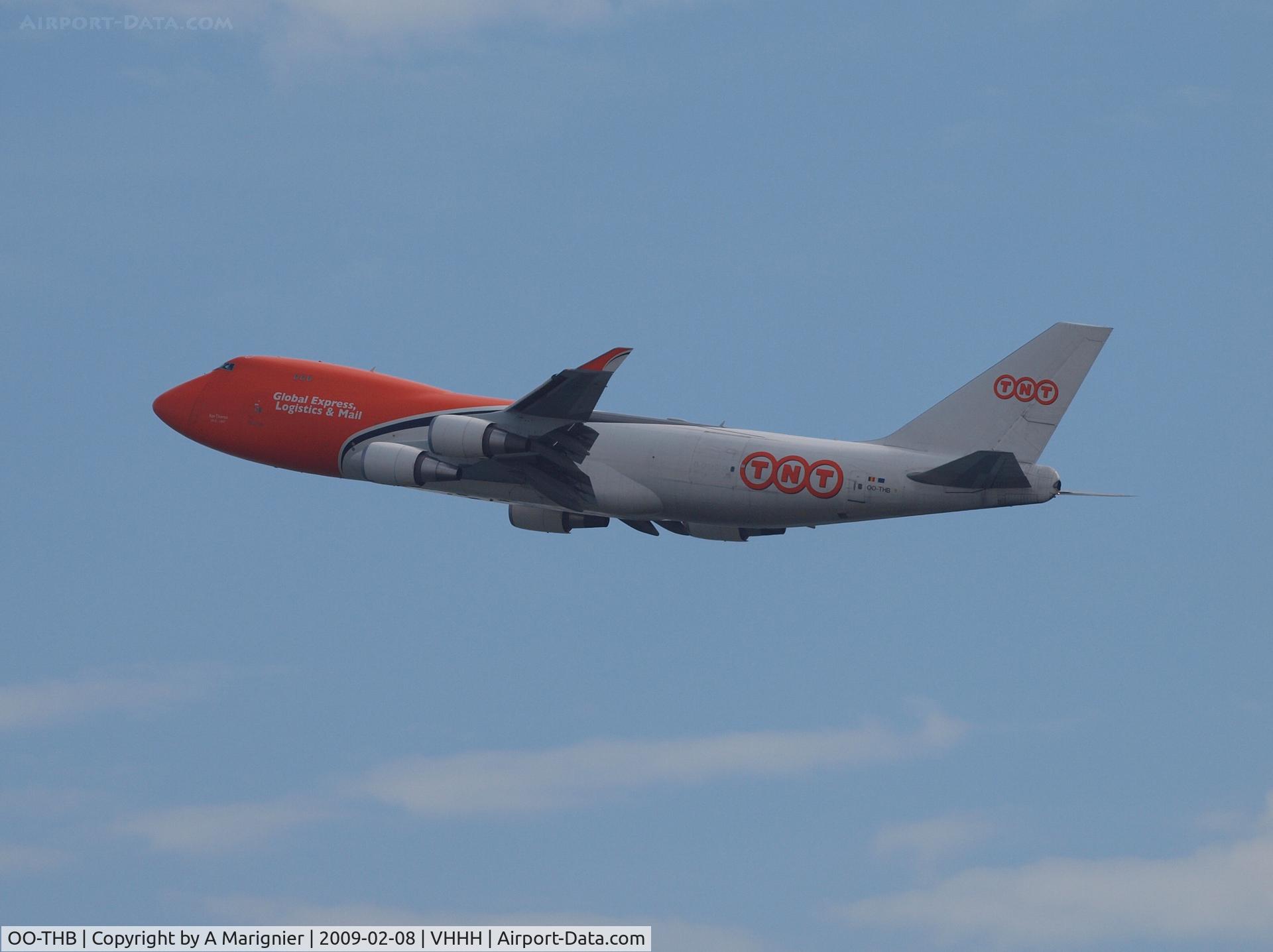 OO-THB, 2007 Boeing 747-4HAERF C/N 35234, T/O RW 07R