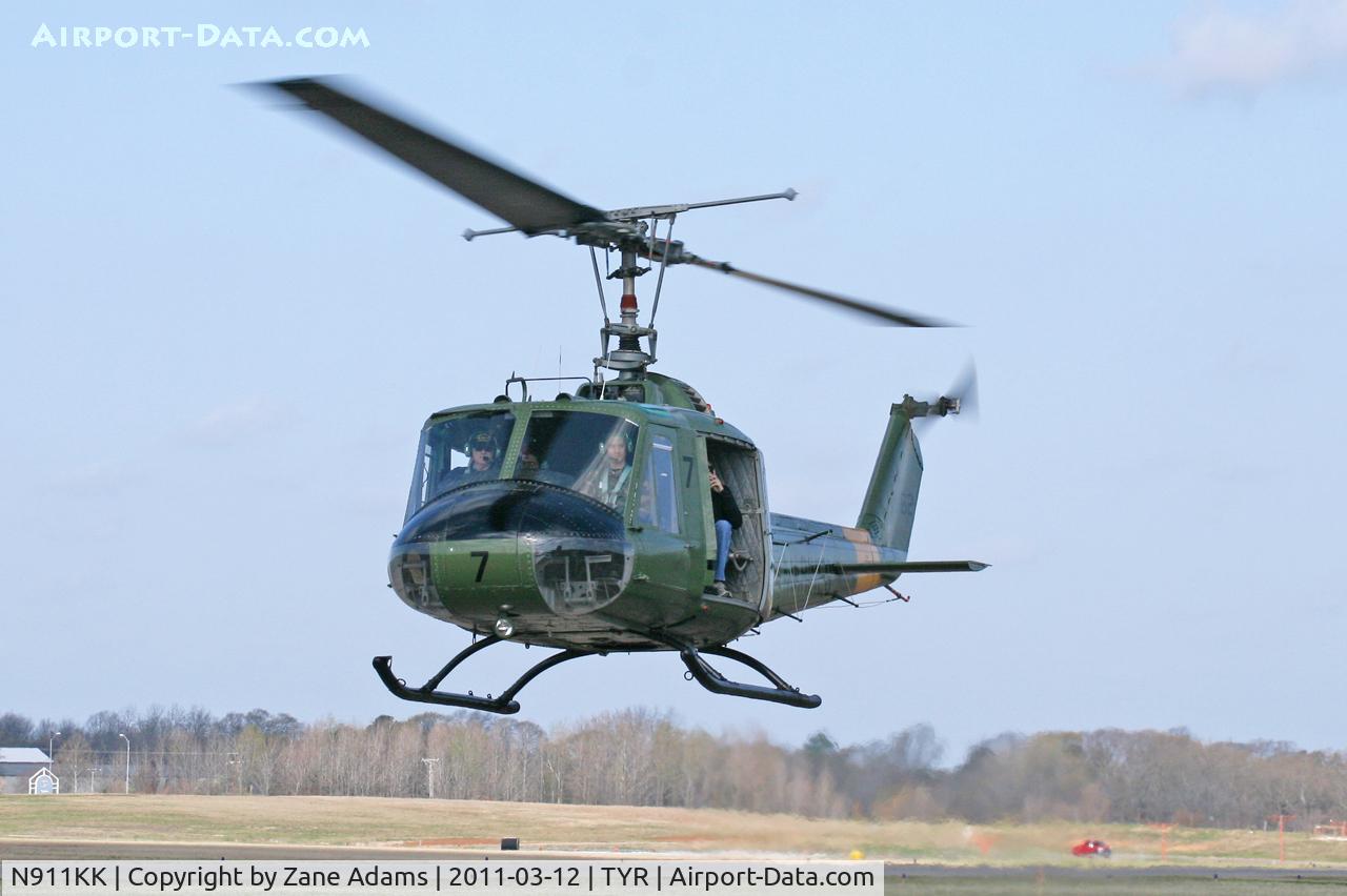 N911KK, 1966 Bell UH-1E Iroquois C/N 153762/6128, The Collings Foundation Huey joins the bombers at a tour stop at the Historic Aviation Memorial Museum - Tyler, Texas