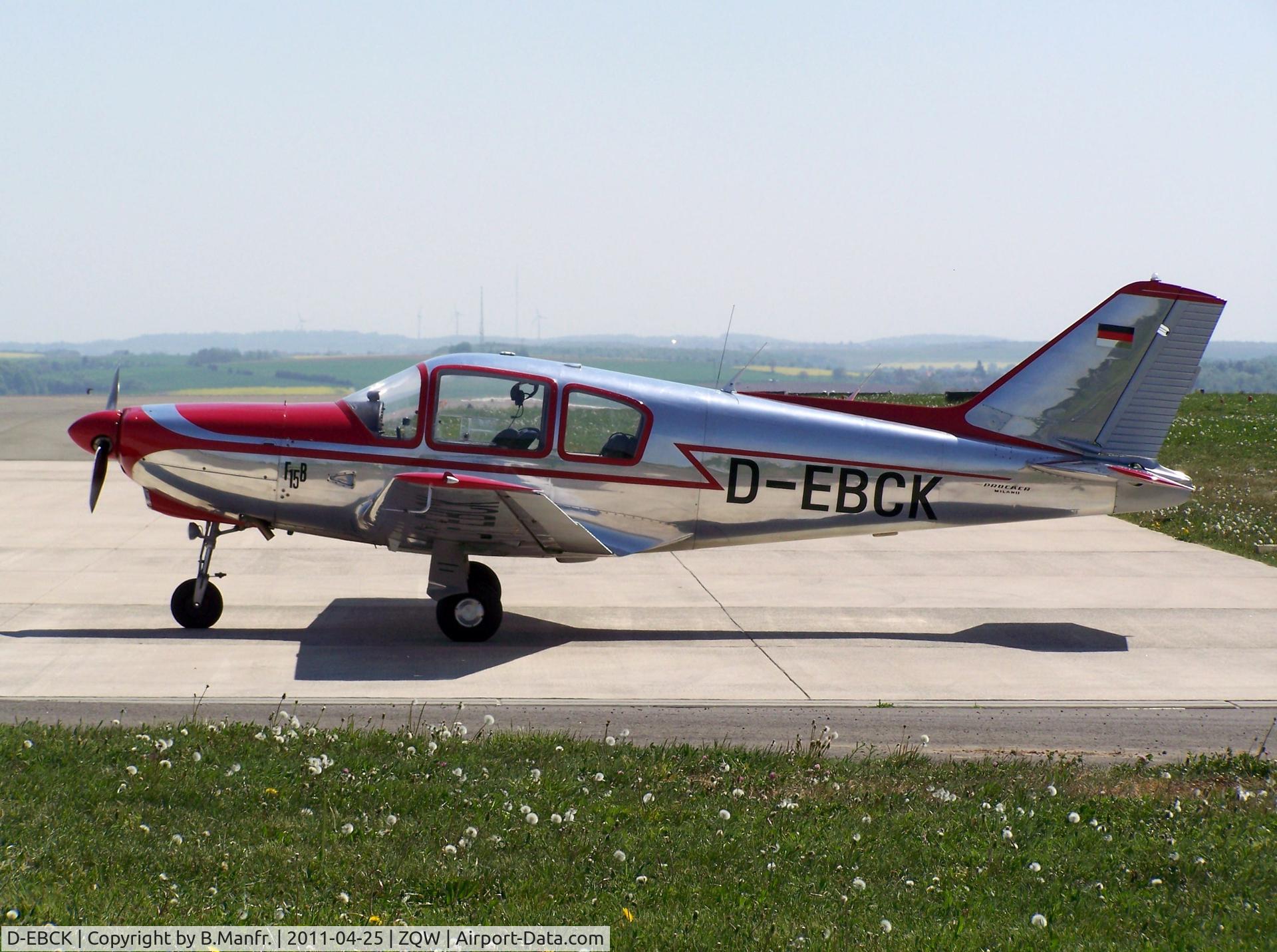 D-EBCK, 1963 Procaer F-15B Picchio C/N 35, Als Überraschungsei am Ostermontag entdeckt.