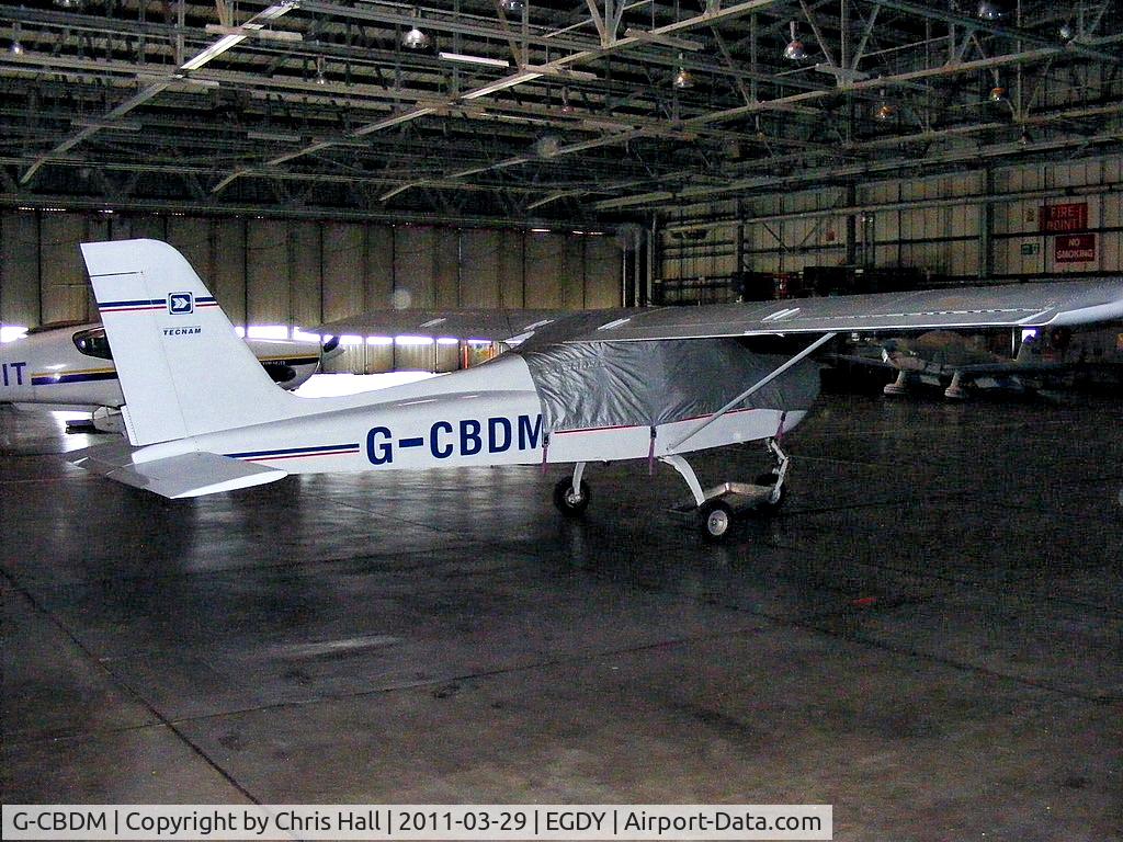 G-CBDM, 2003 Tecnam P-92EM Echo C/N PFA 318-13756, inside the 727 NAS Hangar