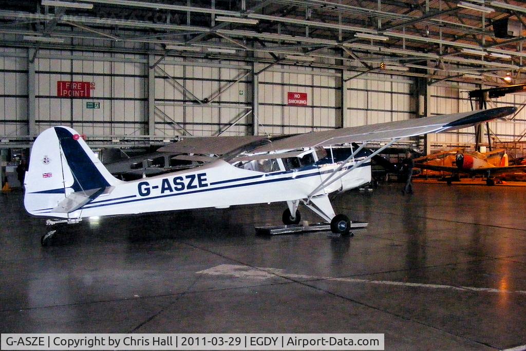 G-ASZE, 1964 Beagle A-61 Terrier 2 C/N B.636, inside the 727 NAS Hangar