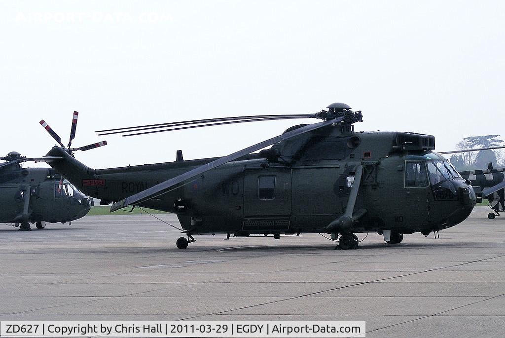 ZD627, 1984 Westland Sea King HC.4 C/N WA938, on the Apron outside the 848 NAS hangar