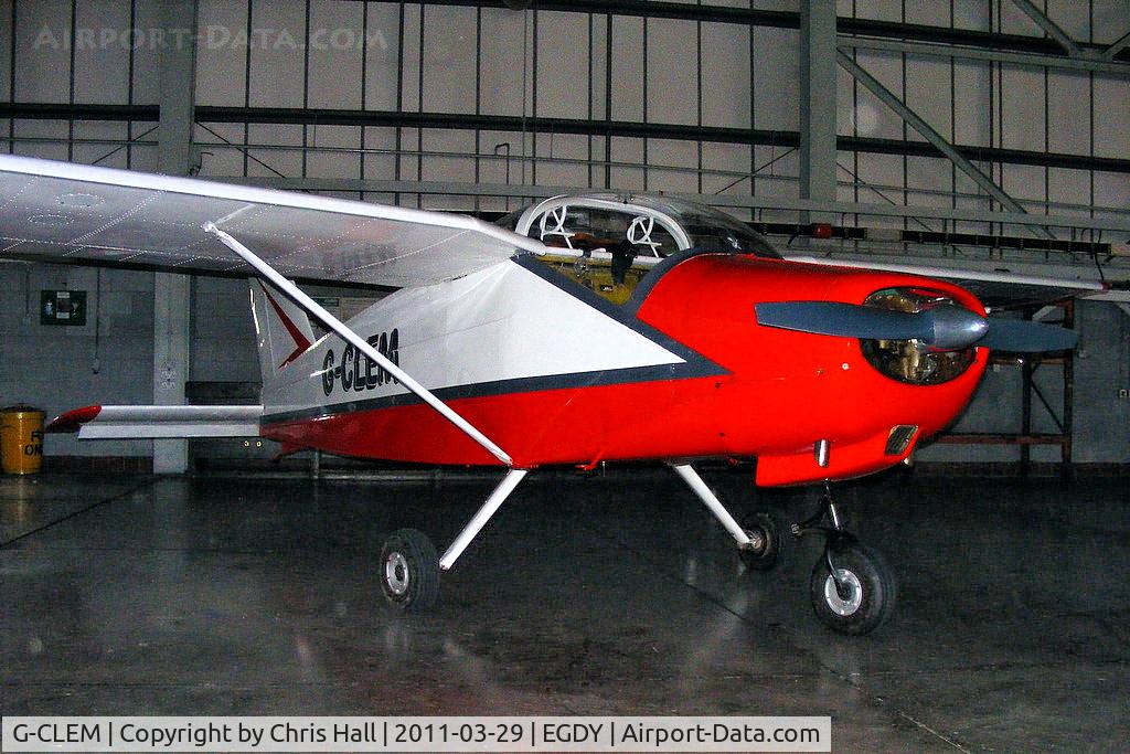 G-CLEM, 1964 Bolkow Bo-208A2 Junior C/N 561, inside the 727 NAS Hangar