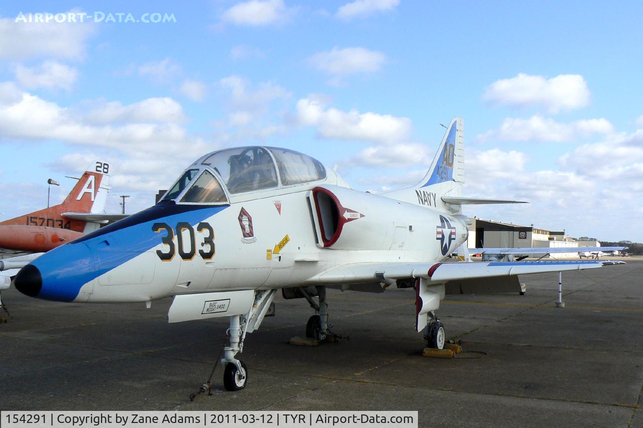 154291, Douglas TA-4J Skyhawk C/N 13679, On display at the Historic Aviation Memorial Museum - Tyler, Texas
