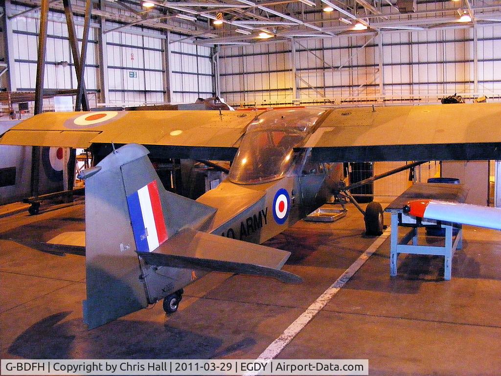 G-BDFH, 1962 Auster AOP.9 C/N B5/10/177, inside the 727 NAS Hangar