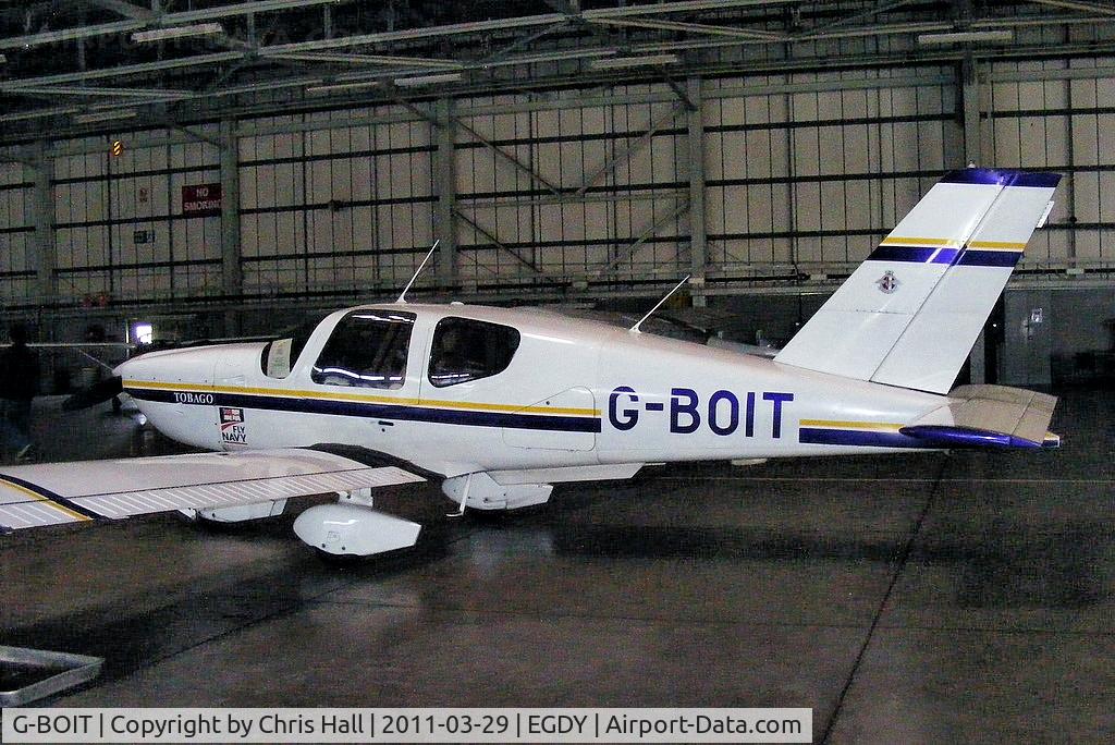 G-BOIT, 1988 Socata TB-10 Tobago C/N 810, inside the 727 NAS Hangar