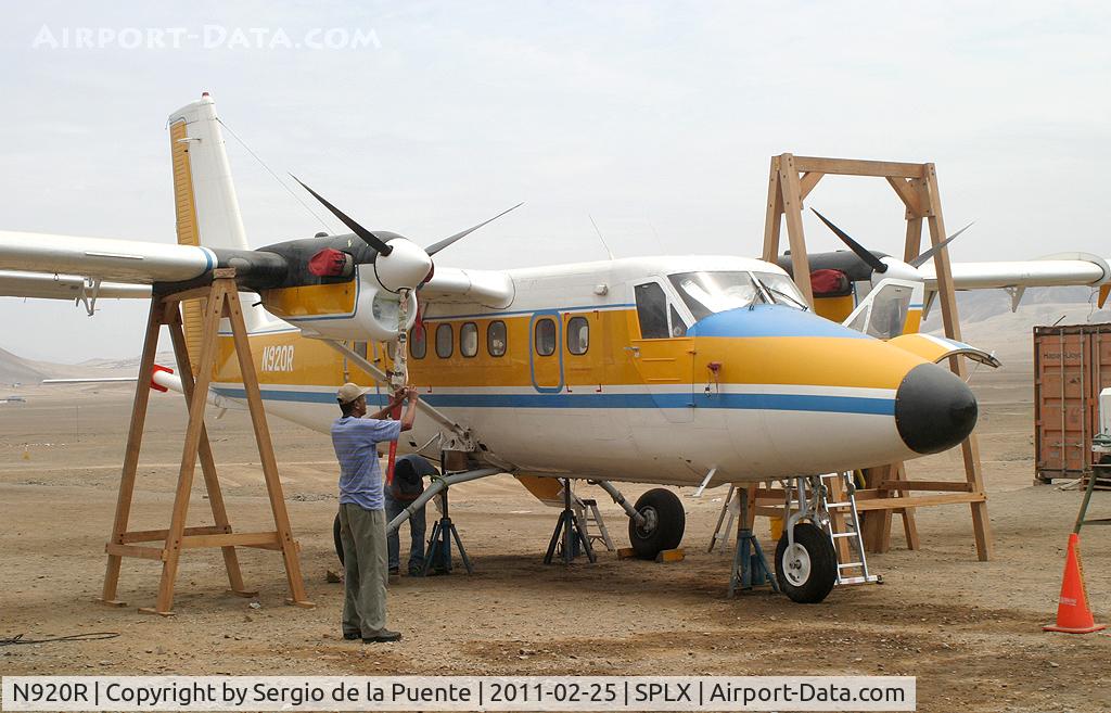 N920R, 1967 De Havilland Canada DHC-6-100 Twin Otter C/N 45, During maintenance in Peru, prior to geological research flight.