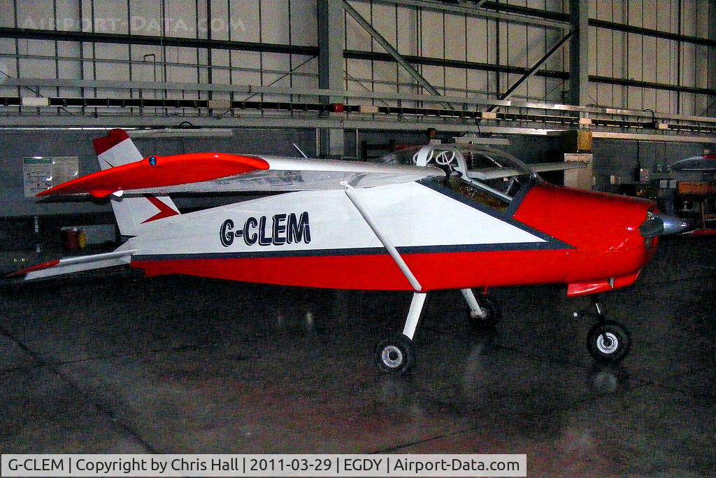 G-CLEM, 1964 Bolkow Bo-208A2 Junior C/N 561, inside the 727 NAS Hangar