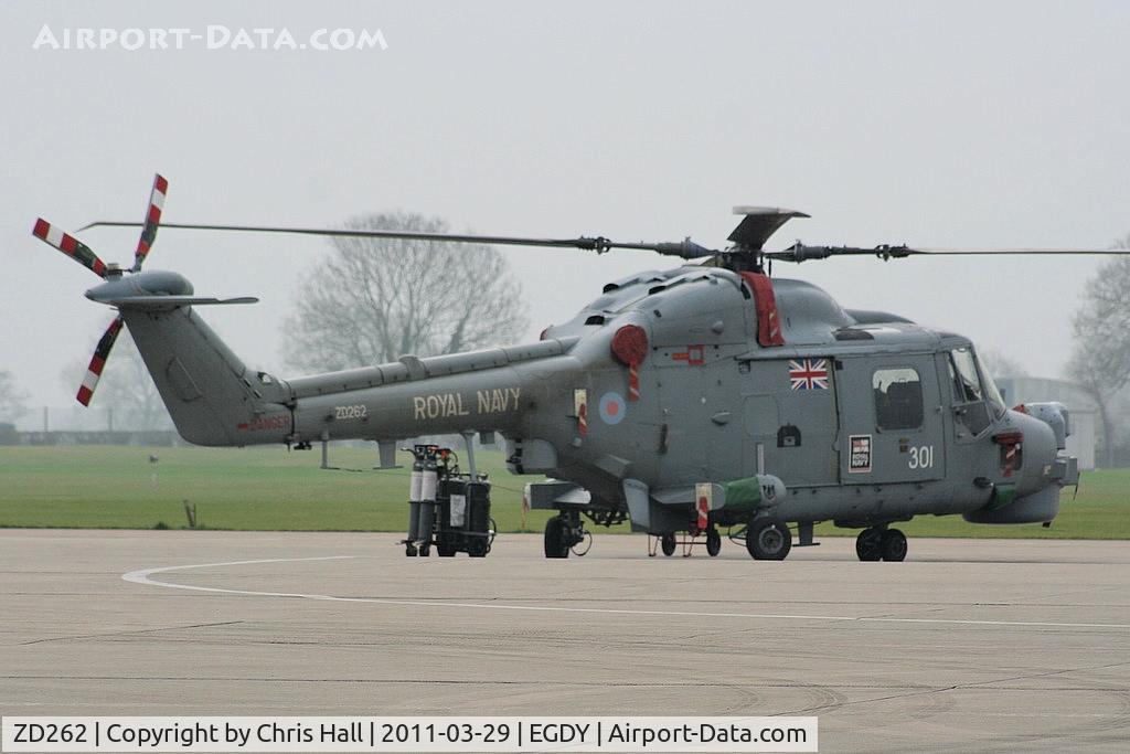 ZD262, 1983 Westland Lynx HMA.8DSP C/N 297, on the 815 Sqdn Lynx apron