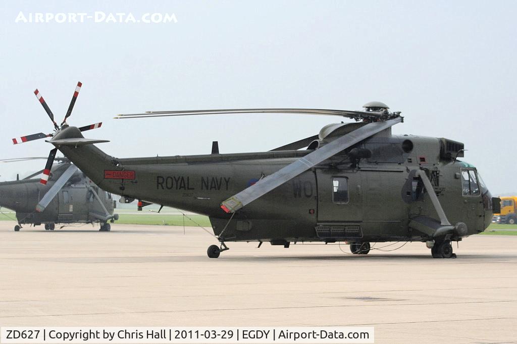ZD627, 1984 Westland Sea King HC.4 C/N WA938, on the Apron outside 848 NAS hangar