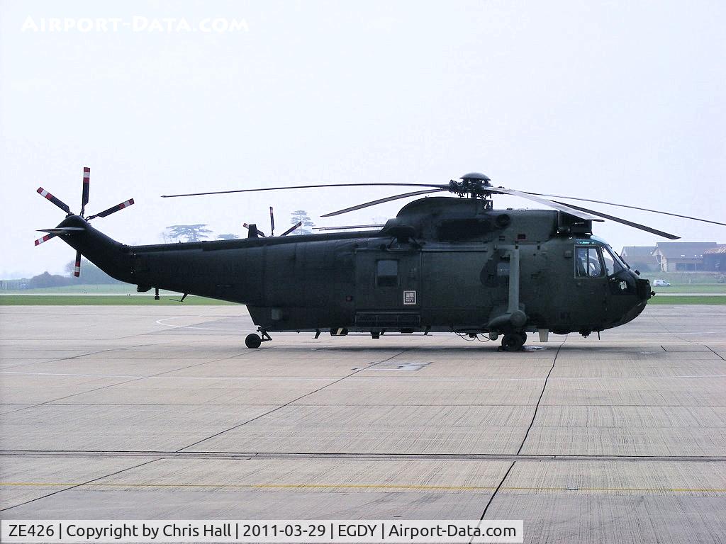 ZE426, 1985 Westland Sea King HC.4 C/N WA953, on the Apron outside 848 NAS hangar