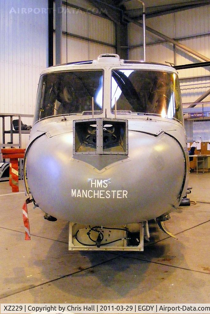 XZ229, Westland Lynx HAS.3GMS C/N 004, inside Hangar 6 - Lynx heavy maintenance unit, stripped right down to a frame