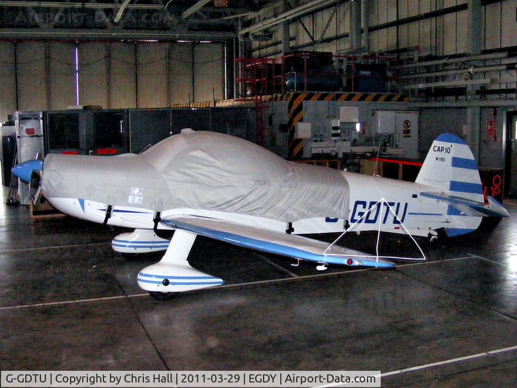 G-GDTU, 1983 Mudry CAP-10B C/N 193, inside the 727 NAS Hangar