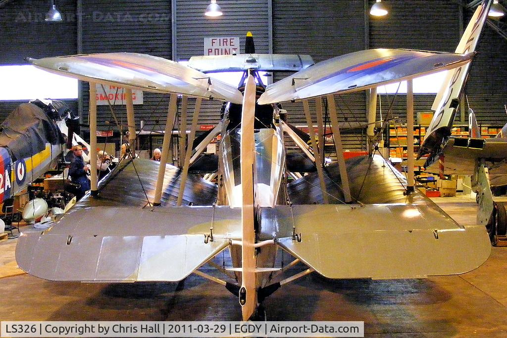 LS326, 1943 Fairey Swordfish Mk.II C/N Not found LS326, rear view of the folded wings on the Swordfish