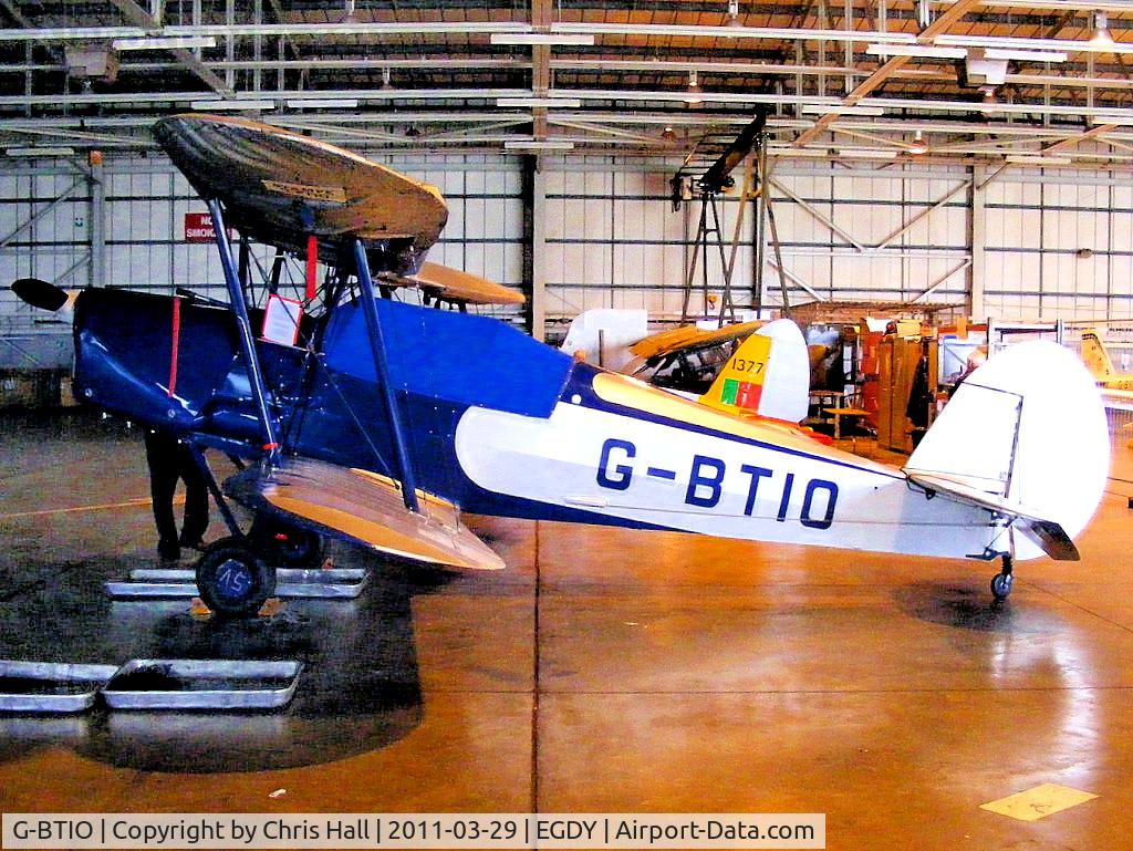G-BTIO, 1946 Stampe-Vertongen SV-4C C/N 303, inside the 727 NAS Hangar