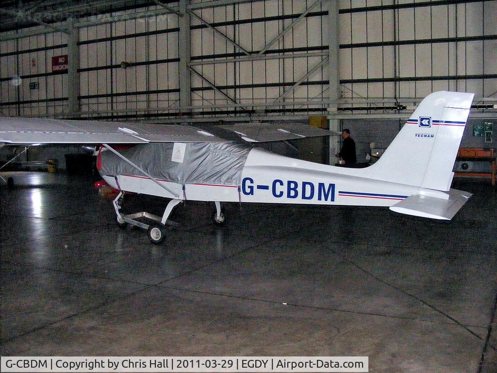 G-CBDM, 2003 Tecnam P-92EM Echo C/N PFA 318-13756, inside the 727 NAS Hangar