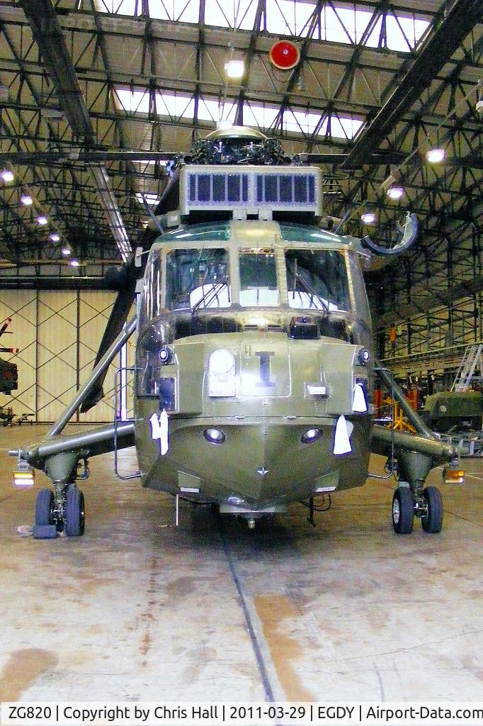 ZG820, 1990 Westland Sea King HC.4 C/N WA101, inside Hangar 7, 845 NAS