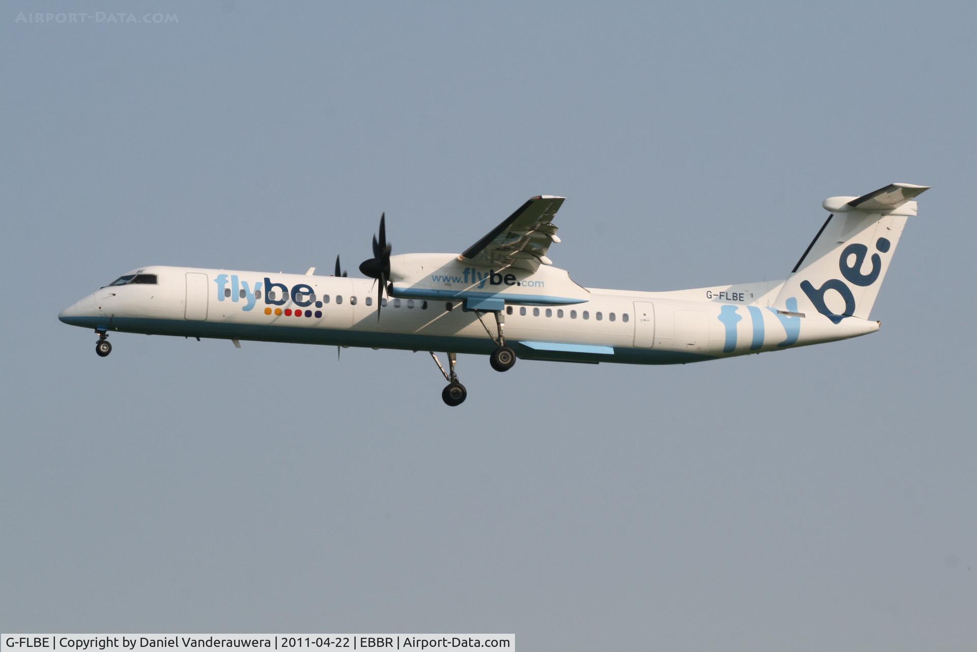 G-FLBE, 2009 De Havilland Canada DHC-8-402Q Dash 8 C/N 4261, Arrival of flight BE593 to RWY 25L