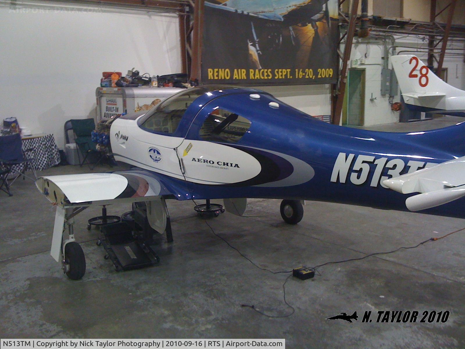 N513TM, 2005 Lancair Legacy C/N 111, Wings off in the Sport Class hangar at the Reno Air Races.