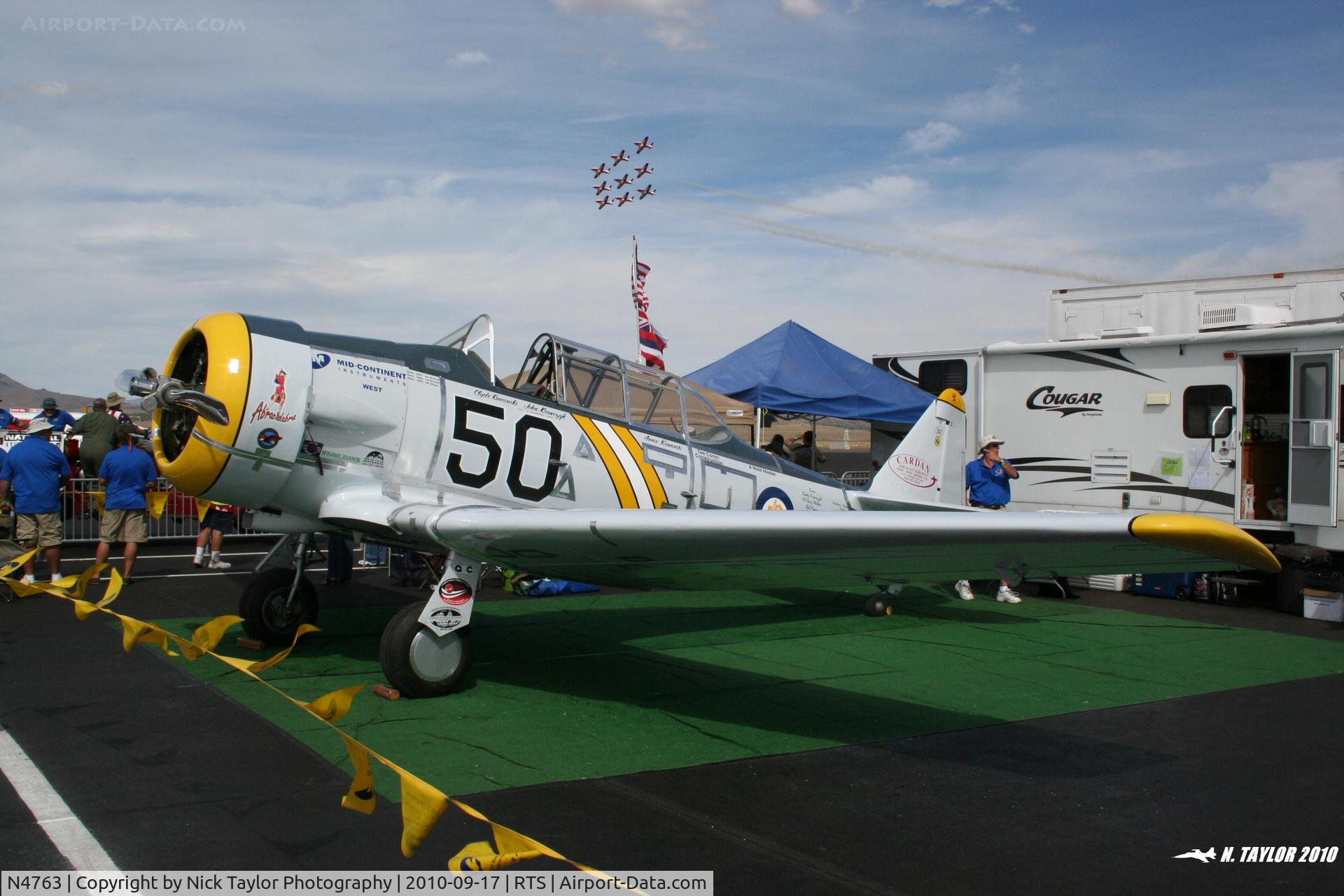 N4763, Noorduyn AT-16 Harvard II C/N 76-3701, In the pits at the Reno Air Races 2010