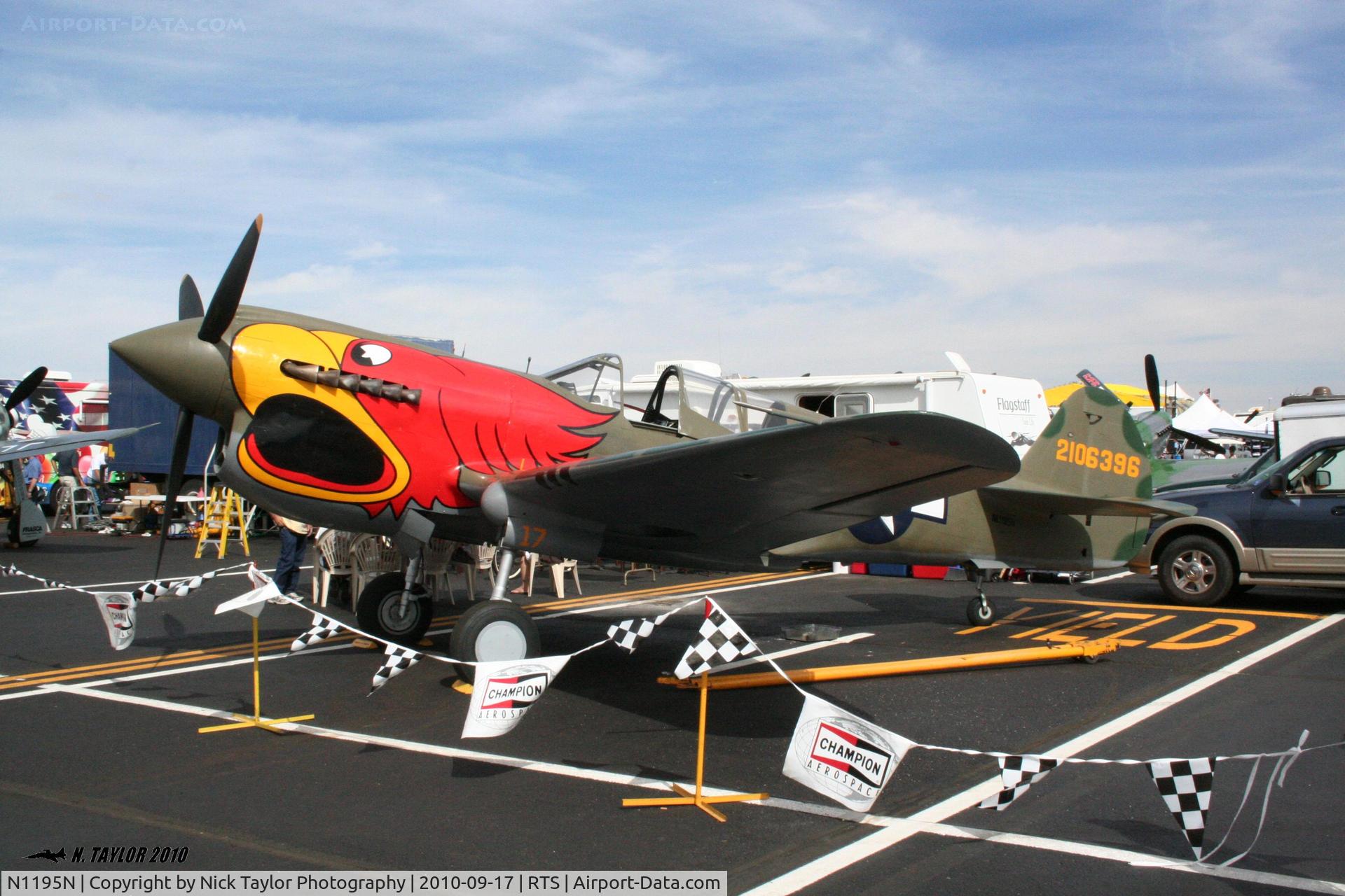 N1195N, 1942 Curtiss P-40N Warhawk C/N 130158, Parrot head