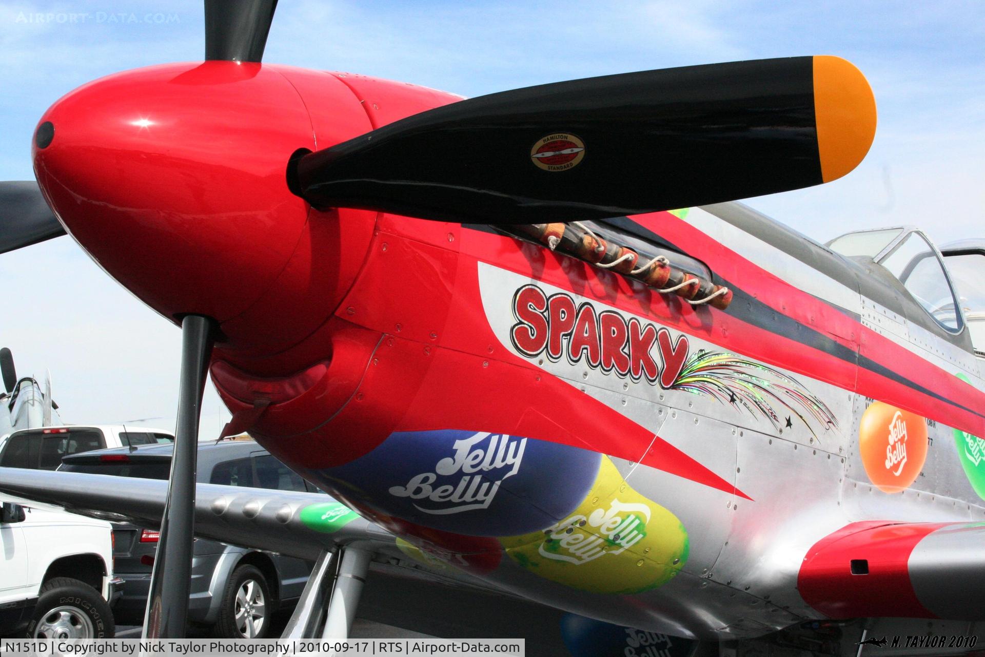 N151D, 1944 North American P-51D Mustang C/N 44-72777, Sparky's nose