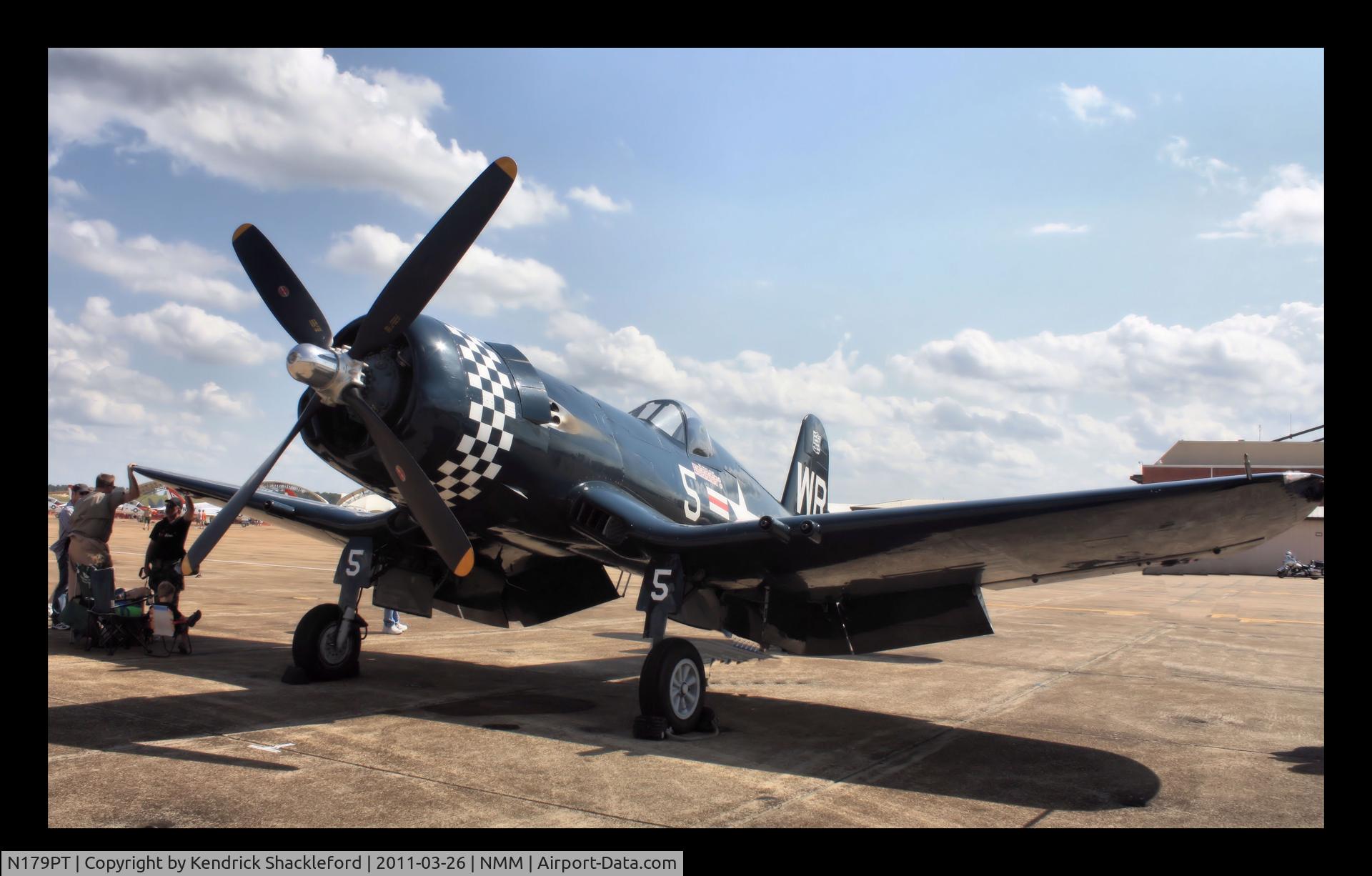 N179PT, 1948 Vought F4U-5 Corsair C/N Not found (Bu122179), Blue Angels Over Meridian Airshow
Meridian, MS
March 2011
