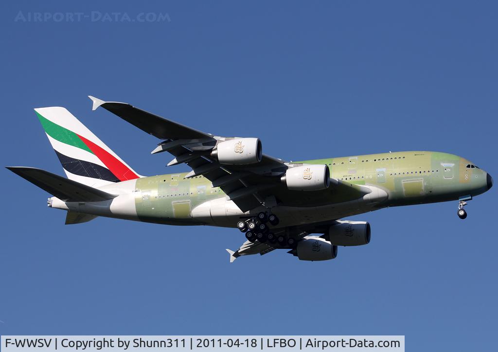 F-WWSV, 2011 Airbus A380-861 C/N 080, C/n 0080 - For Emirates as A6-EDQ