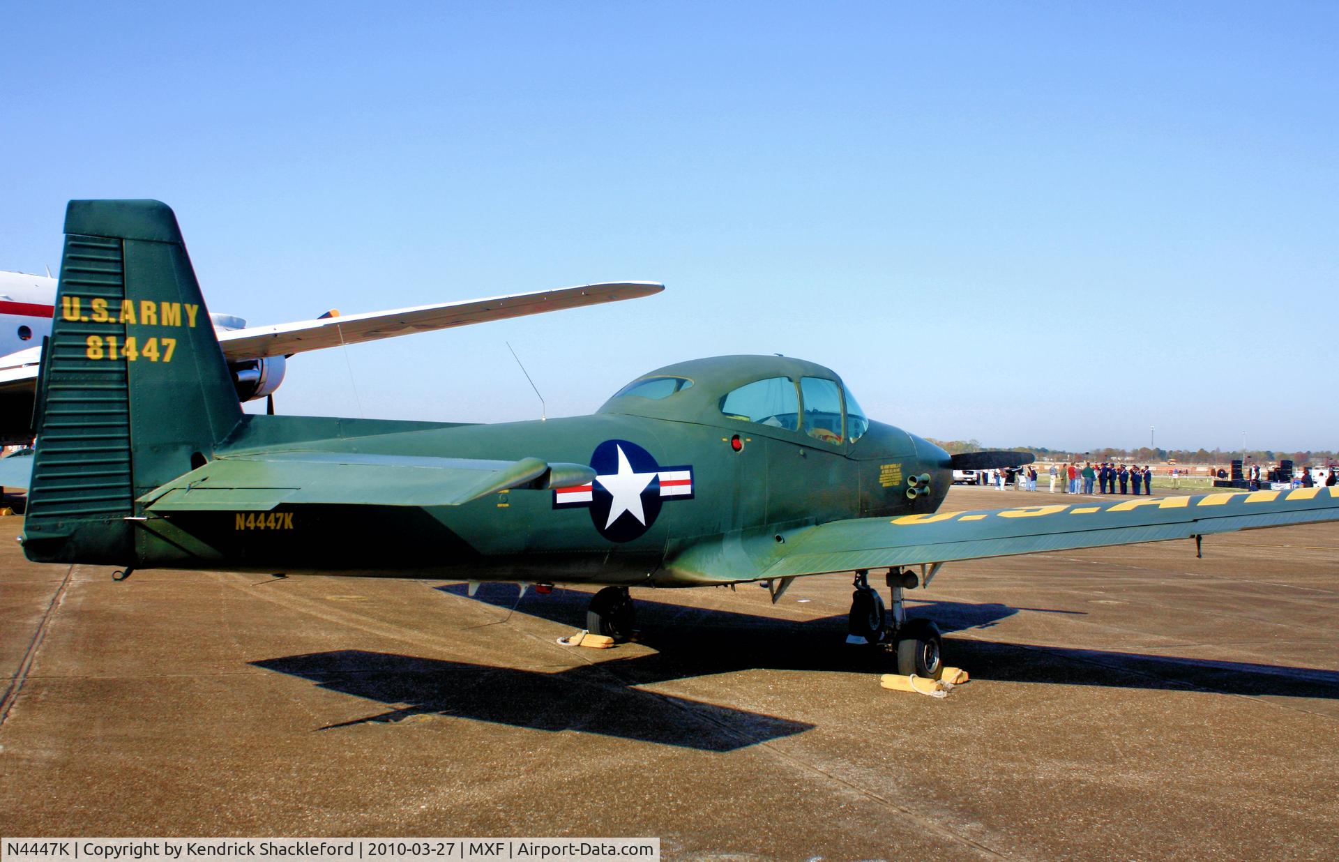 N4447K, 1948 Ryan Navion A C/N NAV-4-1447, 1948 Ryan NAVION A C/N NAV-4-1447
Montgomery, AL
March 2010