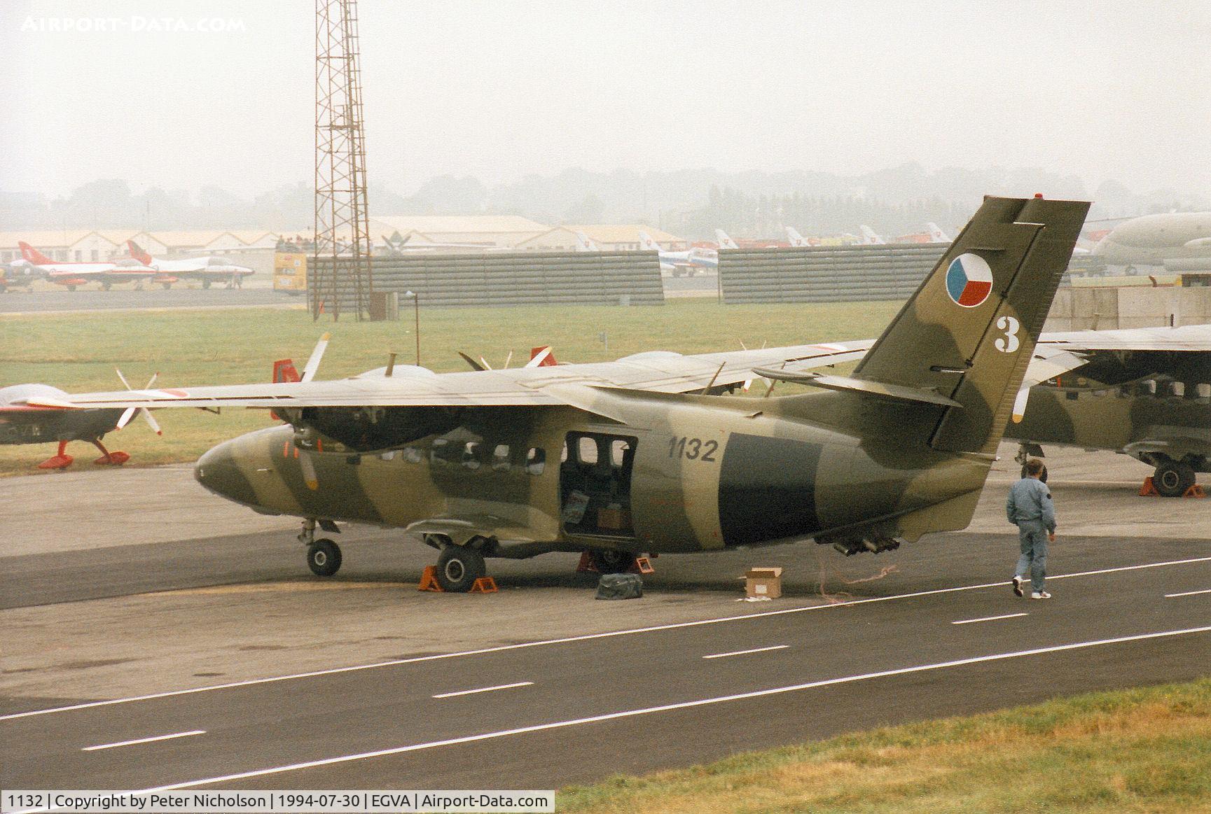1132, 1983 Let L-410T Turbolet C/N 831132, L-410T Turbolet of the 6th Transport Airbase (6 ZDL) of the Czech Air Force on the flight-line at the 1994 Intnl Air Tattoo at RAF Fairford.