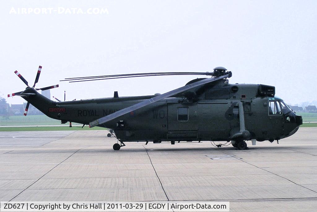 ZD627, 1984 Westland Sea King HC.4 C/N WA938, on the Apron outside 848 NAS hangar