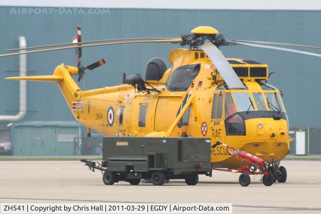 ZH541, Westland Sea King HAR.3A C/N WA1007, RAF Sea King HAR3A from A-flight, No 22 Squadron on the main apron, used by 702 Sqdn & 845 Sqdn
