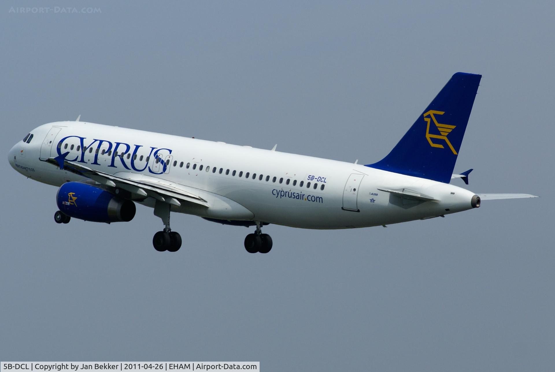 5B-DCL, 2004 Airbus A320-232 C/N 2334, Just after take off from Schiphol (Polderbaan)