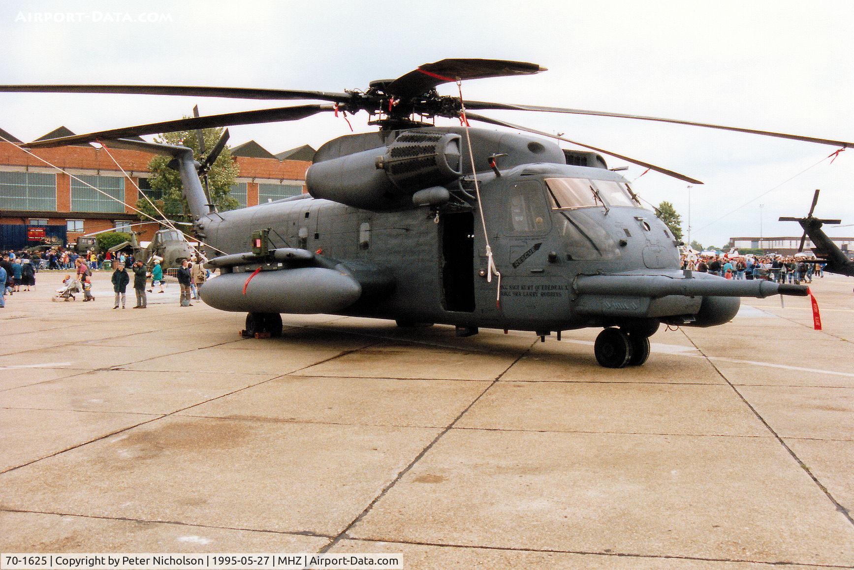 70-1625, 1970 Sikorsky MH-53J Pave Low III C/N 65-335, MH-53J Pave Low III of 21st Special Operations Squadron on display at the 1995 RAF Mildenhall Air Fete.