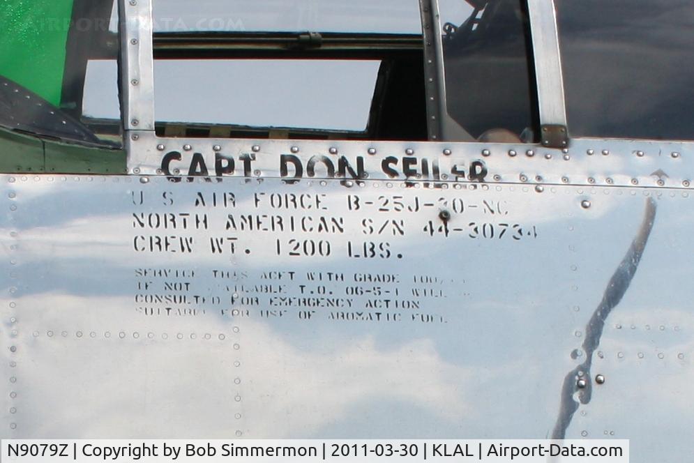 N9079Z, 1944 North American TB-25N Mitchell C/N 108-34009, On display at Sun N Fun 2011 - Lakeland, FL