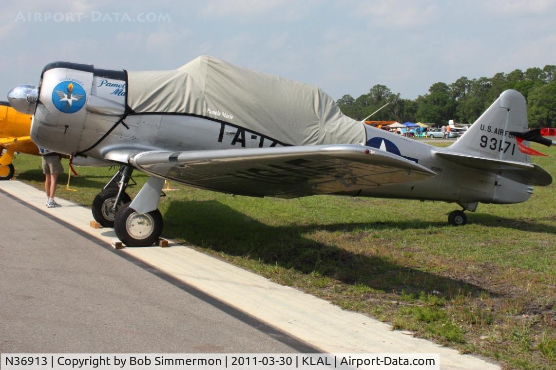 N36913, North American T-6G Texan C/N 168-275, On display at Sun N Fun 2011 - Lakeland, FL