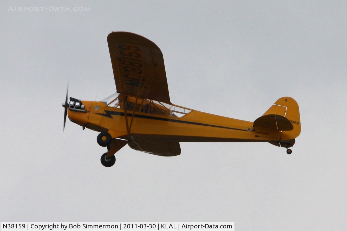 N38159, 1941 Piper J3L-65 Cub Cub C/N 6827, Departing Sun N Fun 2011 - Lakeland, FL