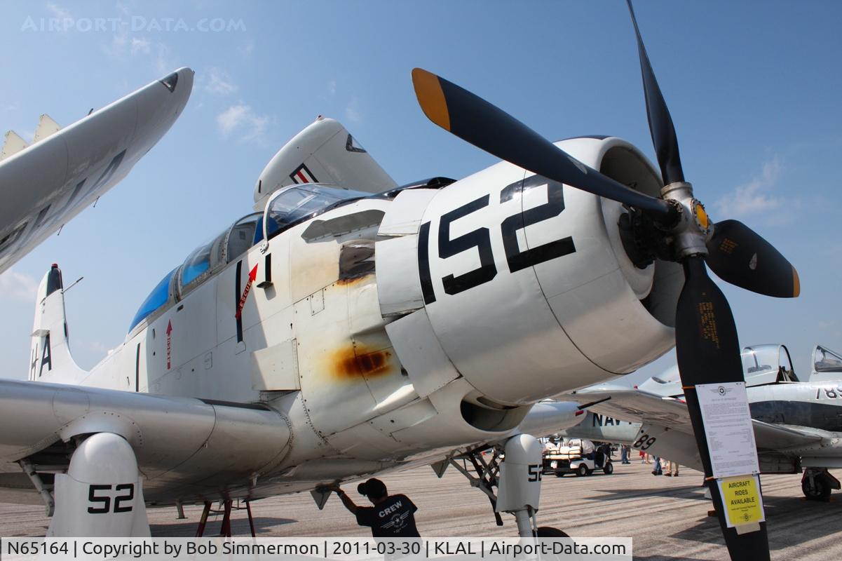 N65164, 1955 Douglas EA-1E Skyraider AD-5W C/N 55-471DH, On display at Sun N Fun 2011 - Lakeland, FL