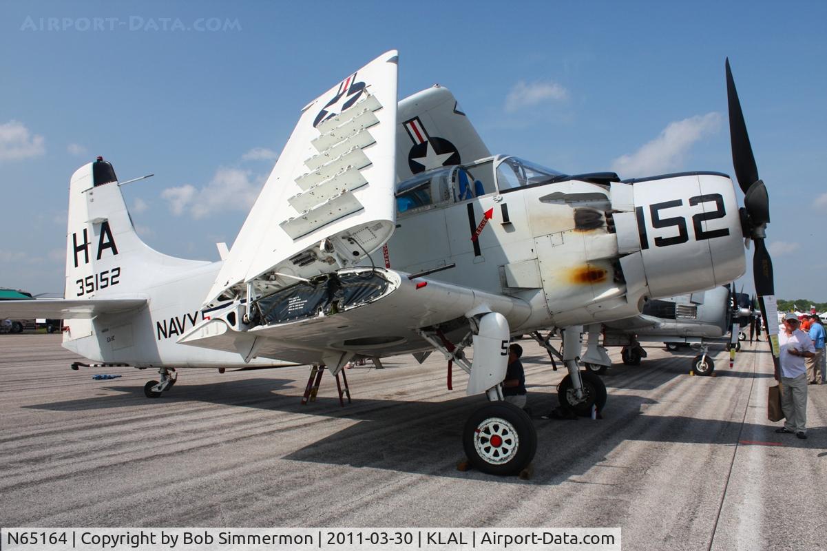 N65164, 1955 Douglas EA-1E Skyraider AD-5W C/N 55-471DH, On display at Sun N Fun 2011 - Lakeland, FL