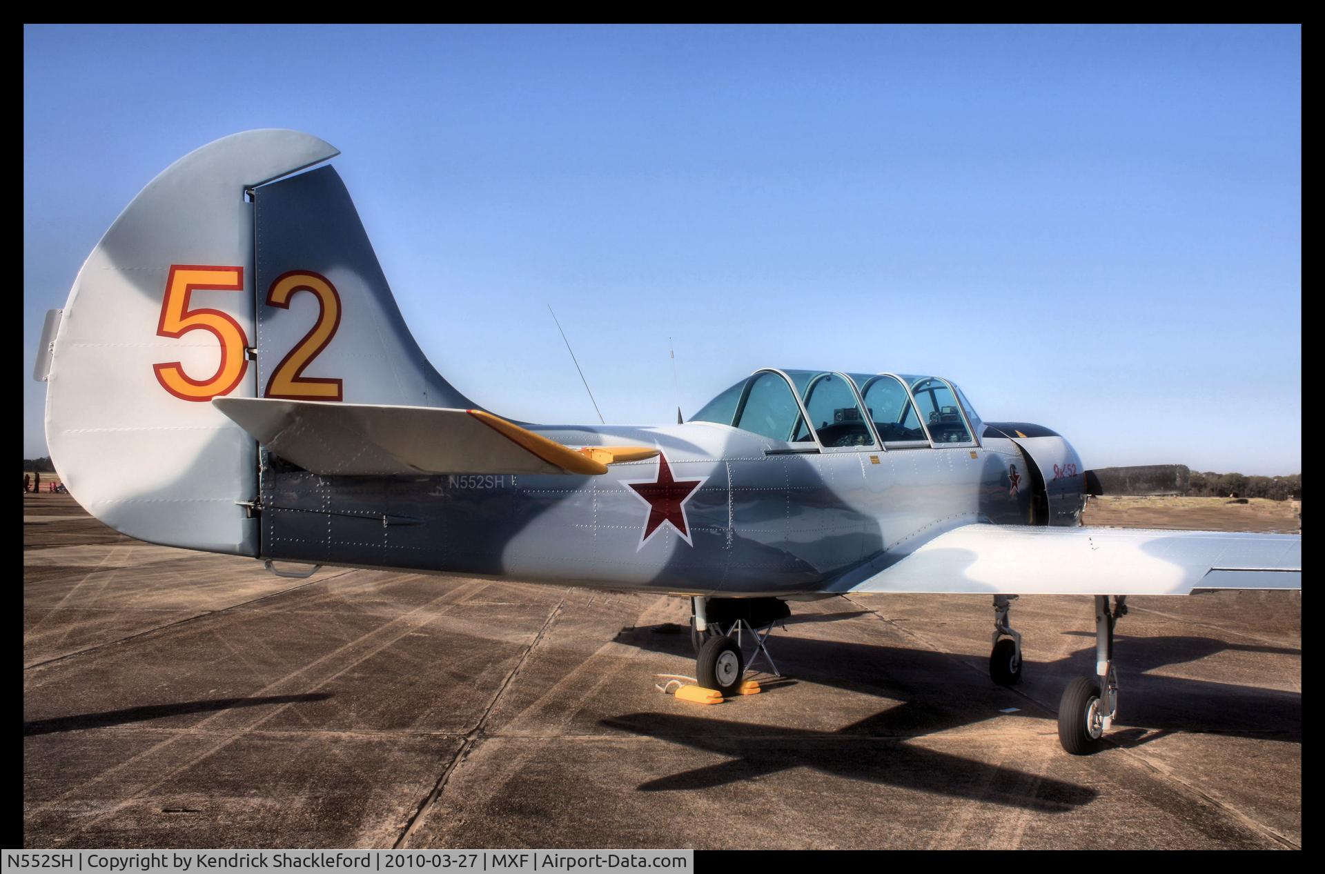 N552SH, Yakovlev (Aerostar) Yak-52 C/N 855402, Maxwell AFB - Montgomery, AL
March 2010